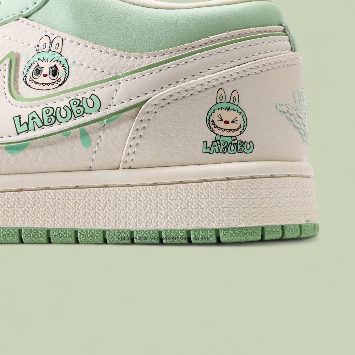 Air Jordan 1 Low GS "White/University Green "