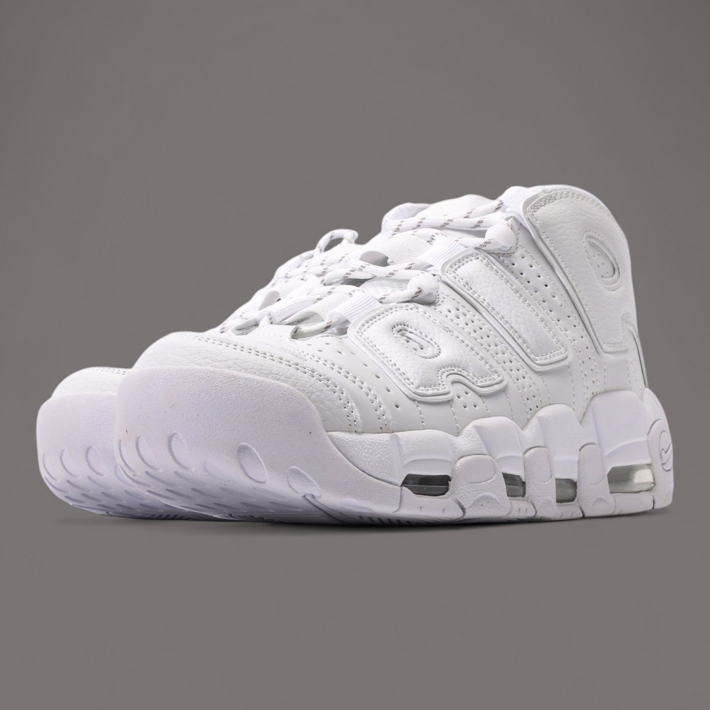 Nike air more uptempo white chrome