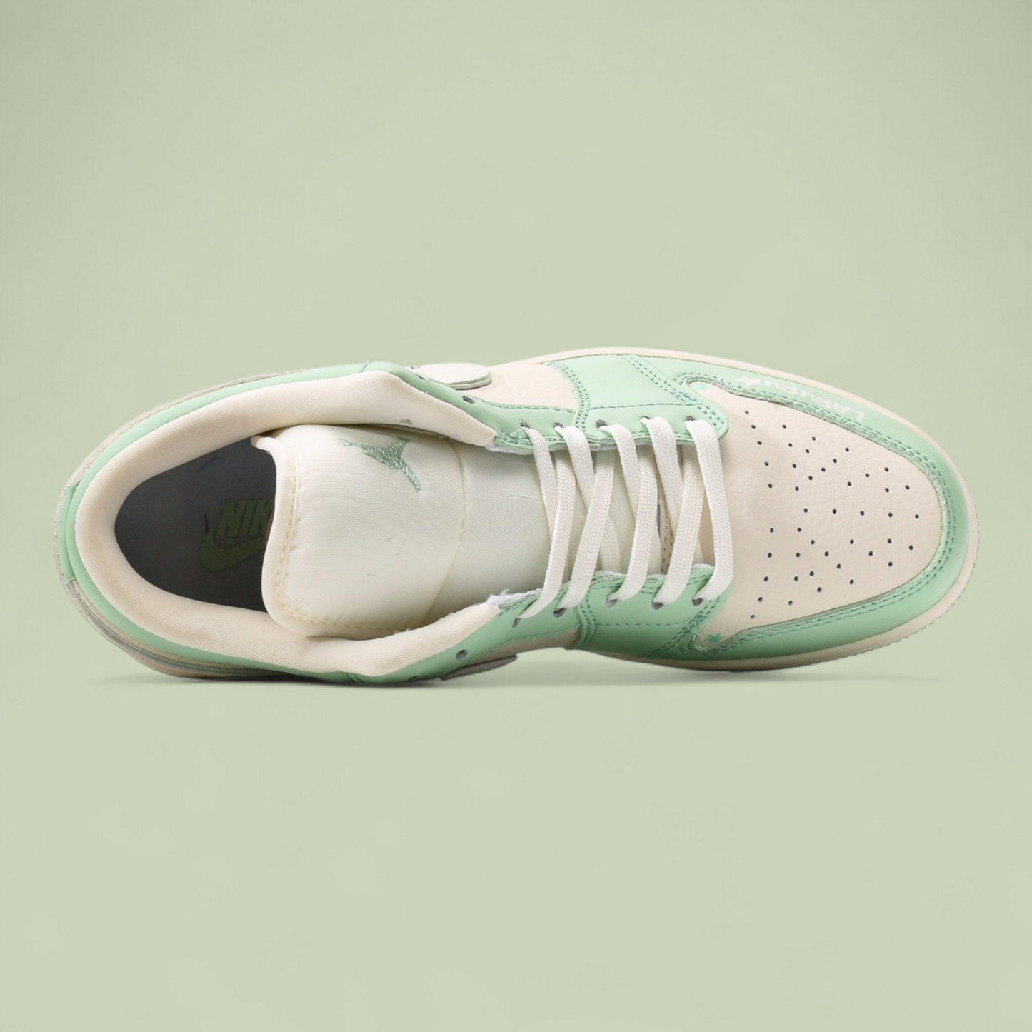 Air Jordan 1 Low GS "White/University Green "