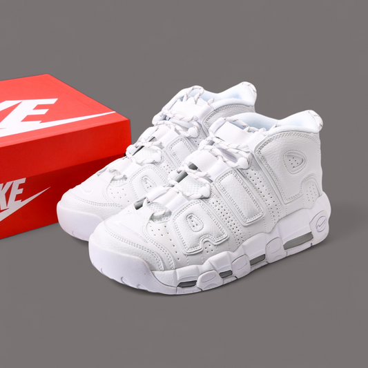 Nike air more uptempo white chrome