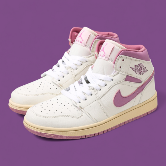 Wmns Air Jordan 1 Mid 'Strawberries & Cream'