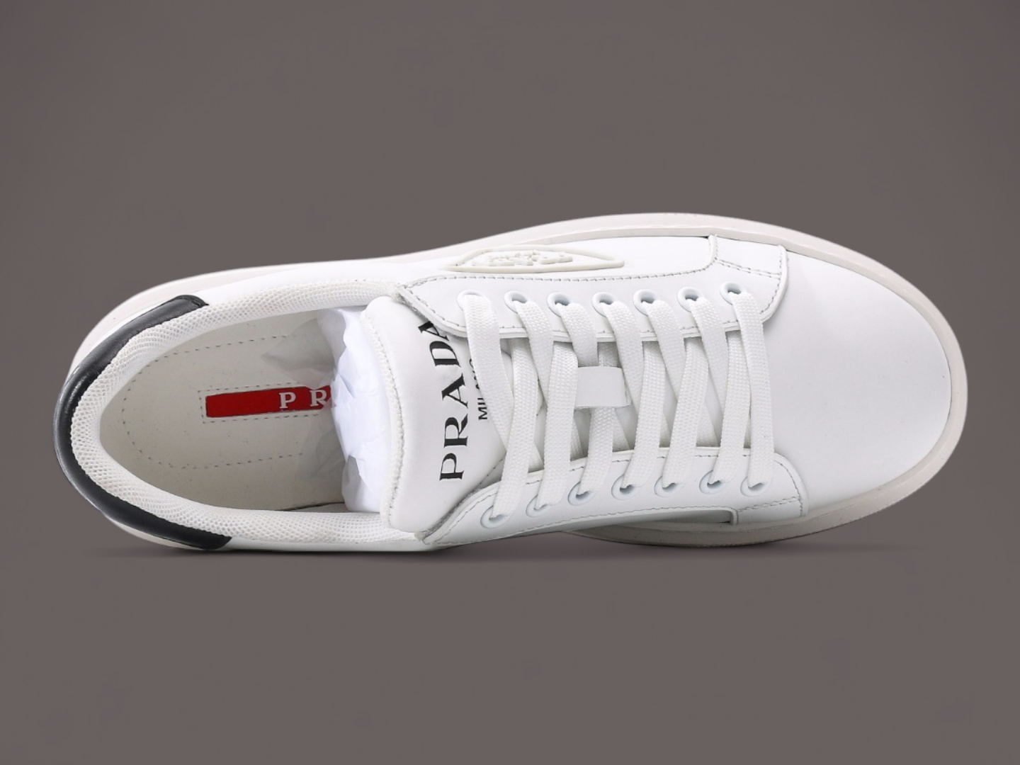 Prada Macro low-top white