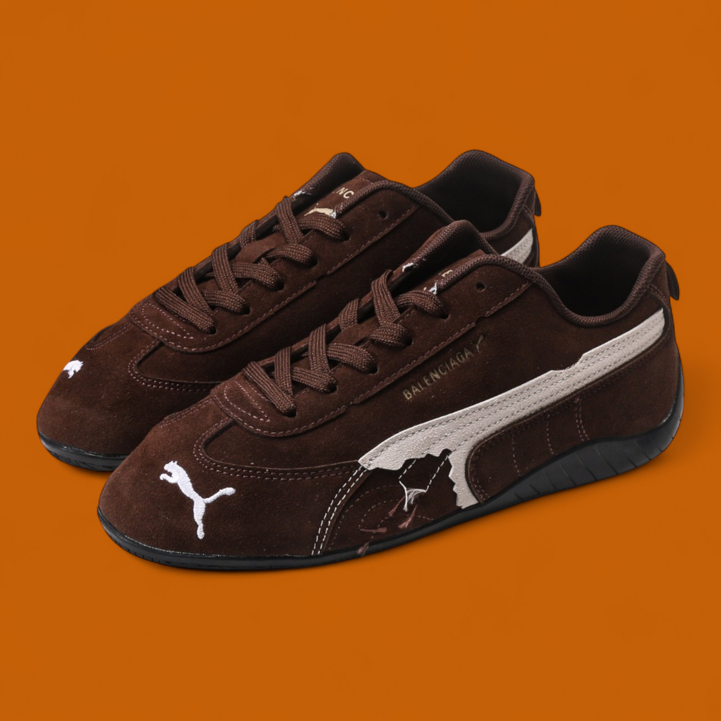 Balenciaga x Puma Speedcat Velvet Brown