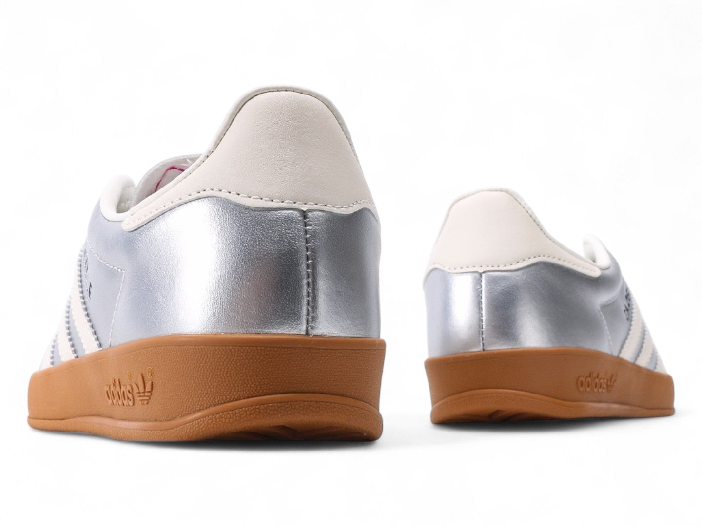 Adidas gazelle metallic silver