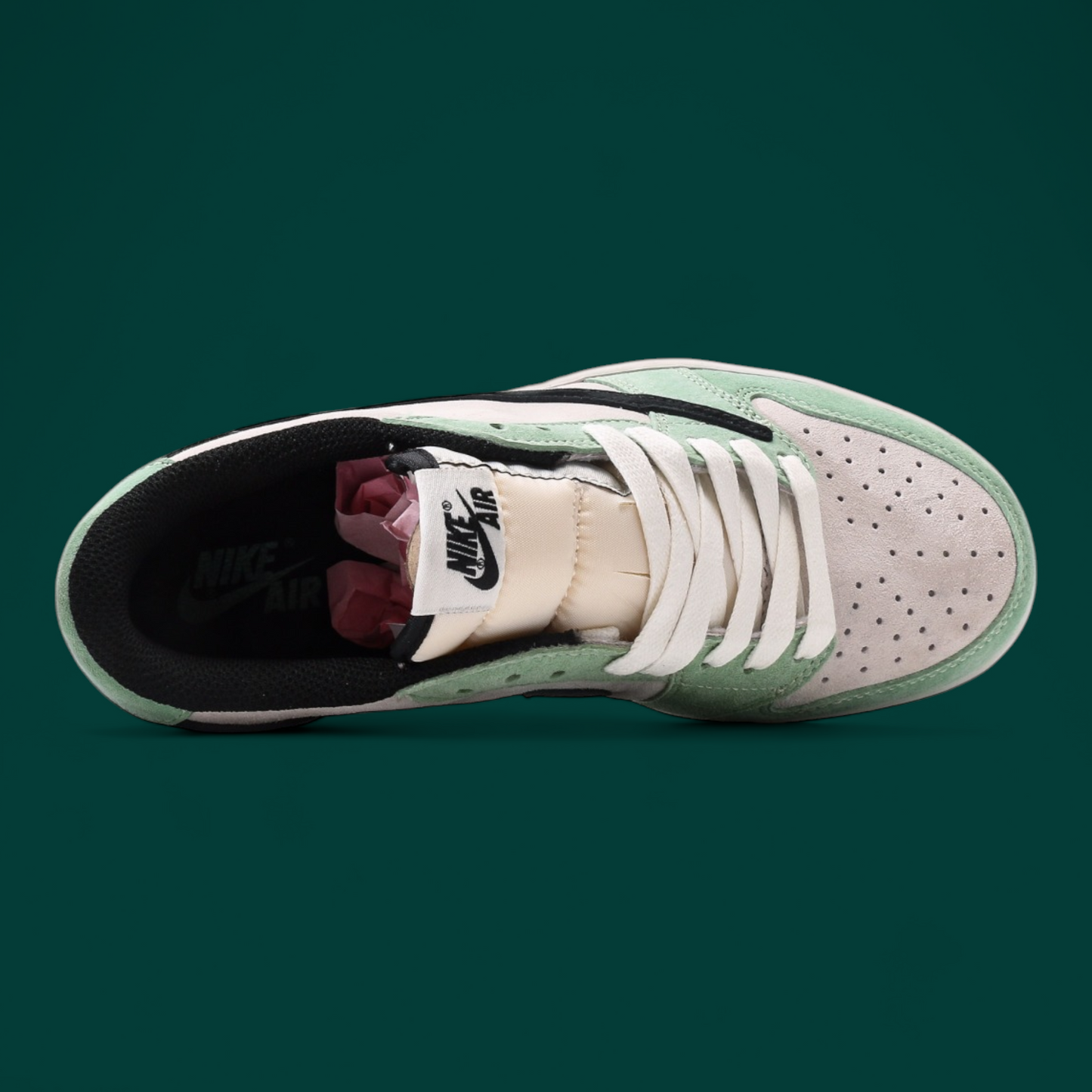 Travis Scott x Air Jordan 1 Low OG Verde Branco