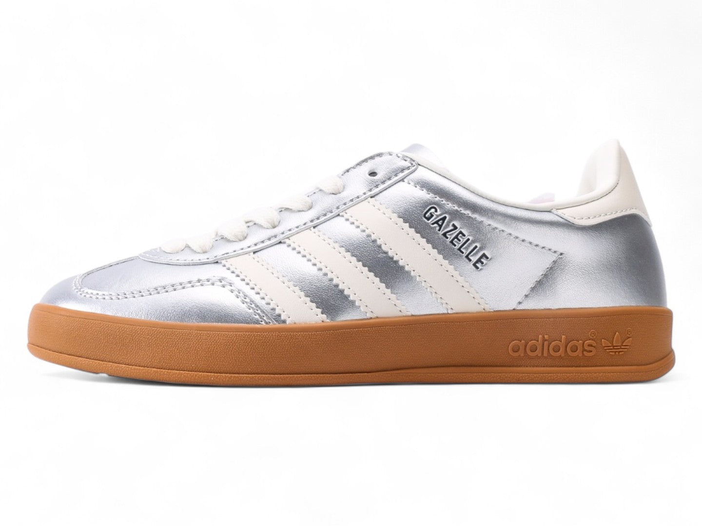 Adidas gazelle metallic silver