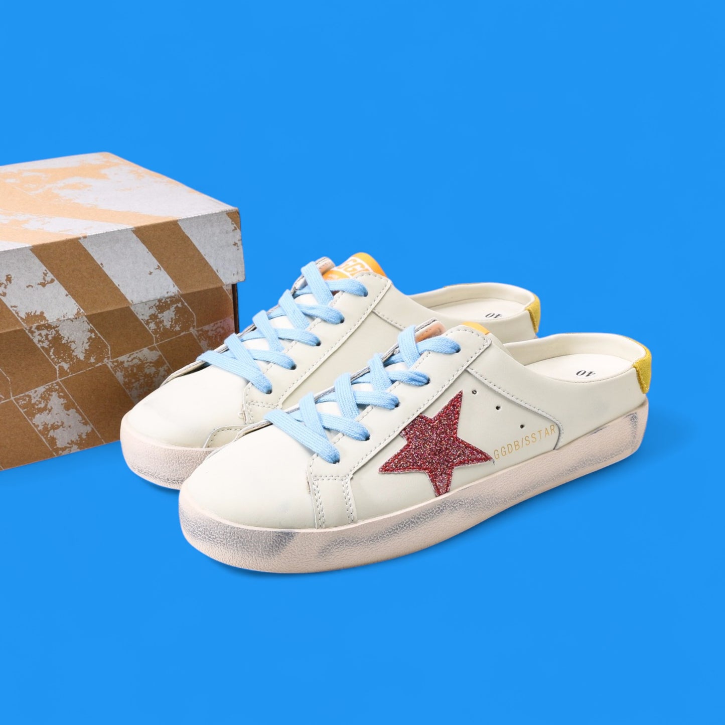 Golden Goose Superstar Slipper Blue