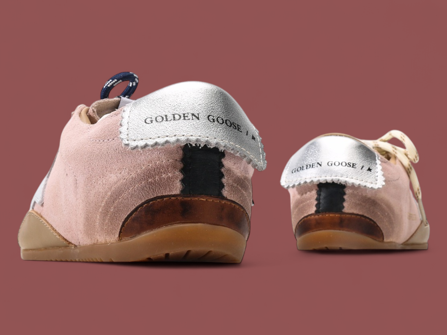 Golden Goose star-patch low-top Pink