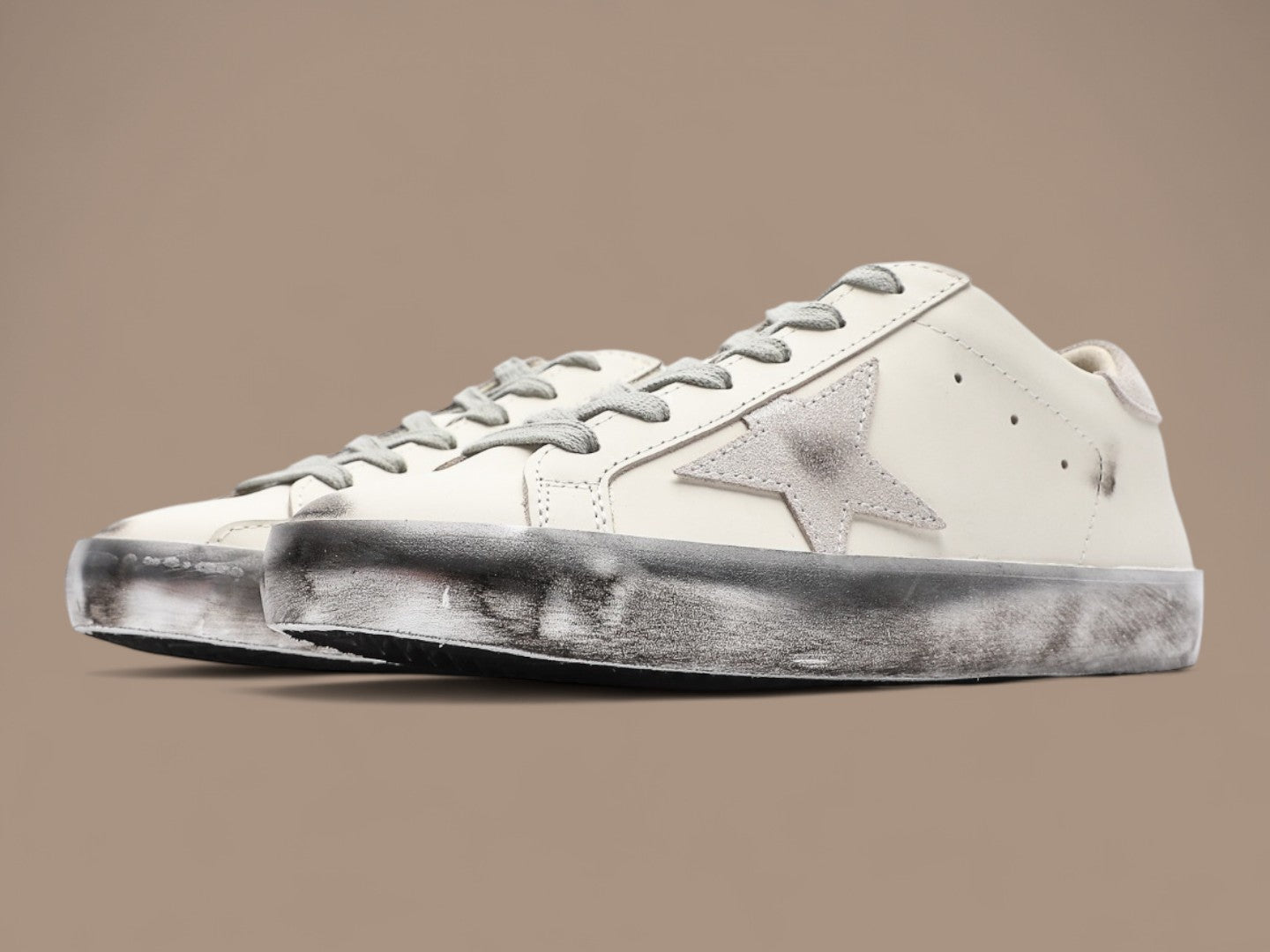 Golden Goose  Super-Star silver sparkle