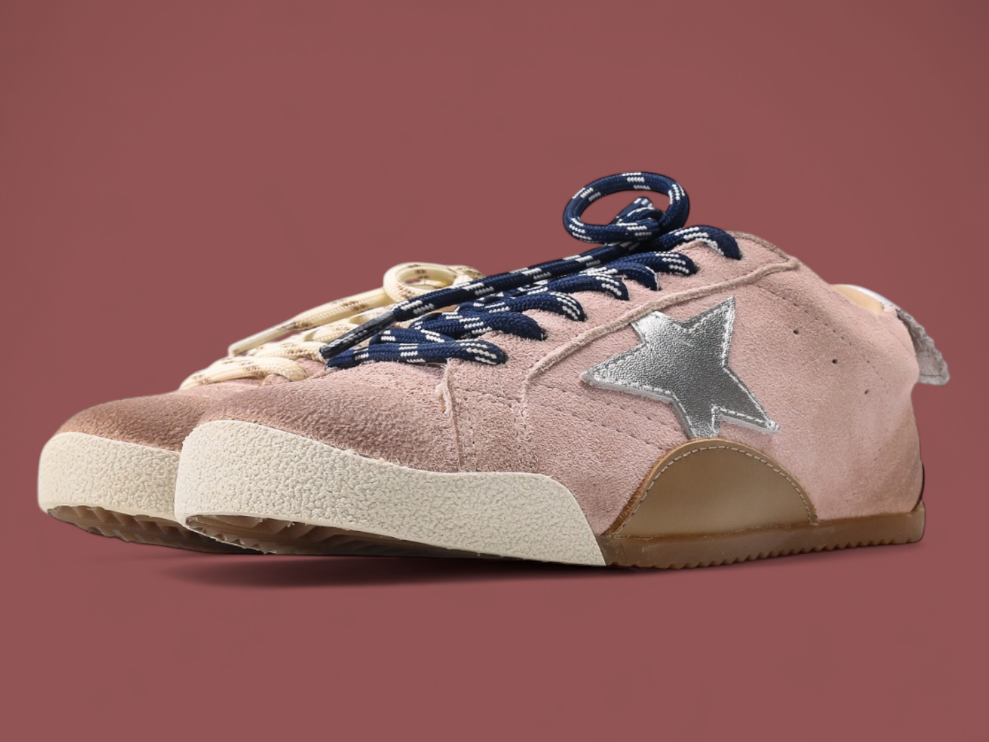 Golden Goose star-patch low-top Pink