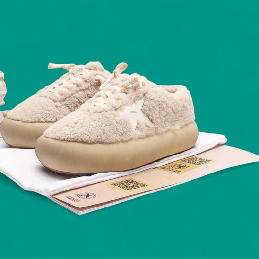 Golden Goose Space Star 'Beige Shearling'