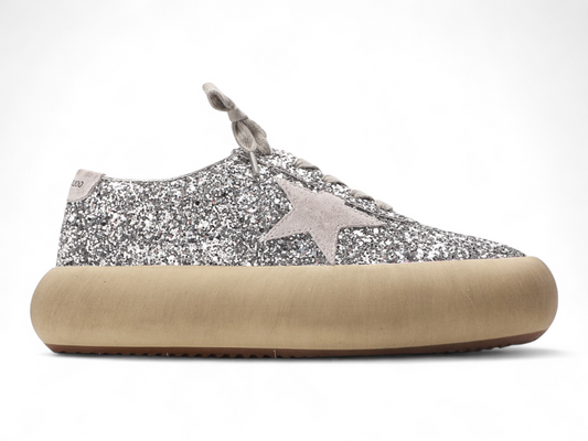 Golden Goose Space Star  silver glitter