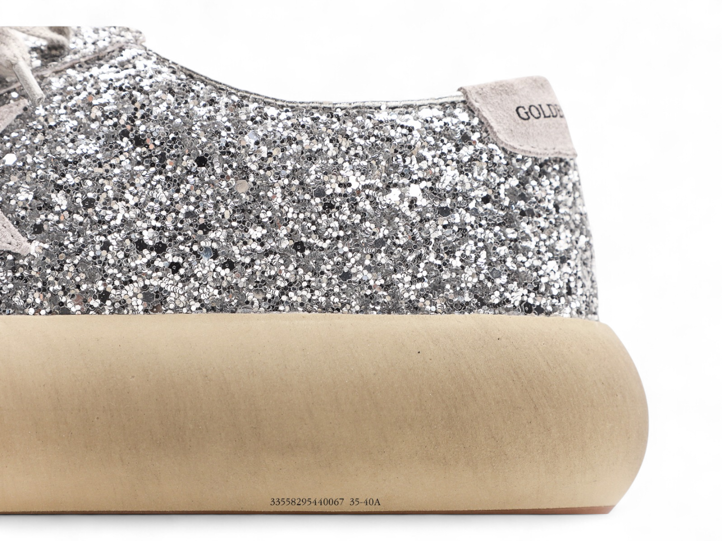 Golden Goose Space Star  silver glitter